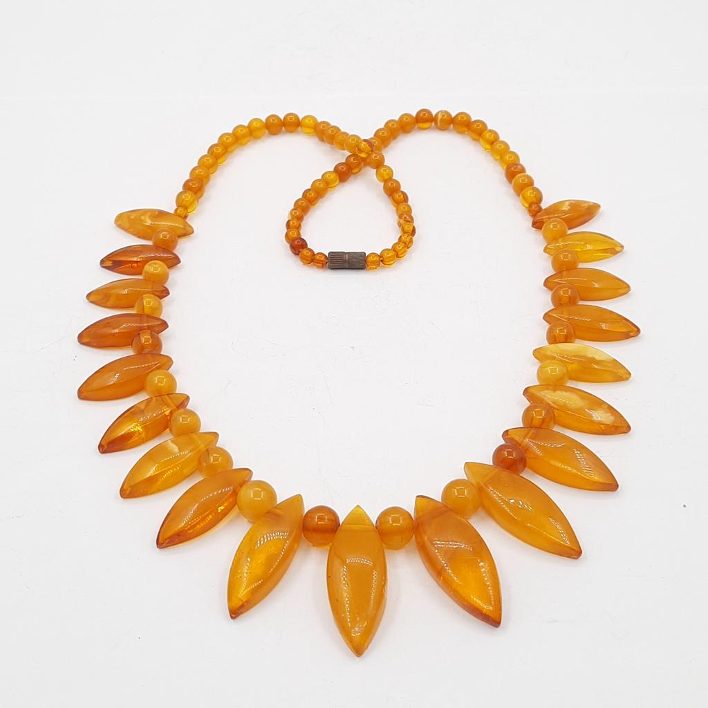 Колье "Лето", янтарь