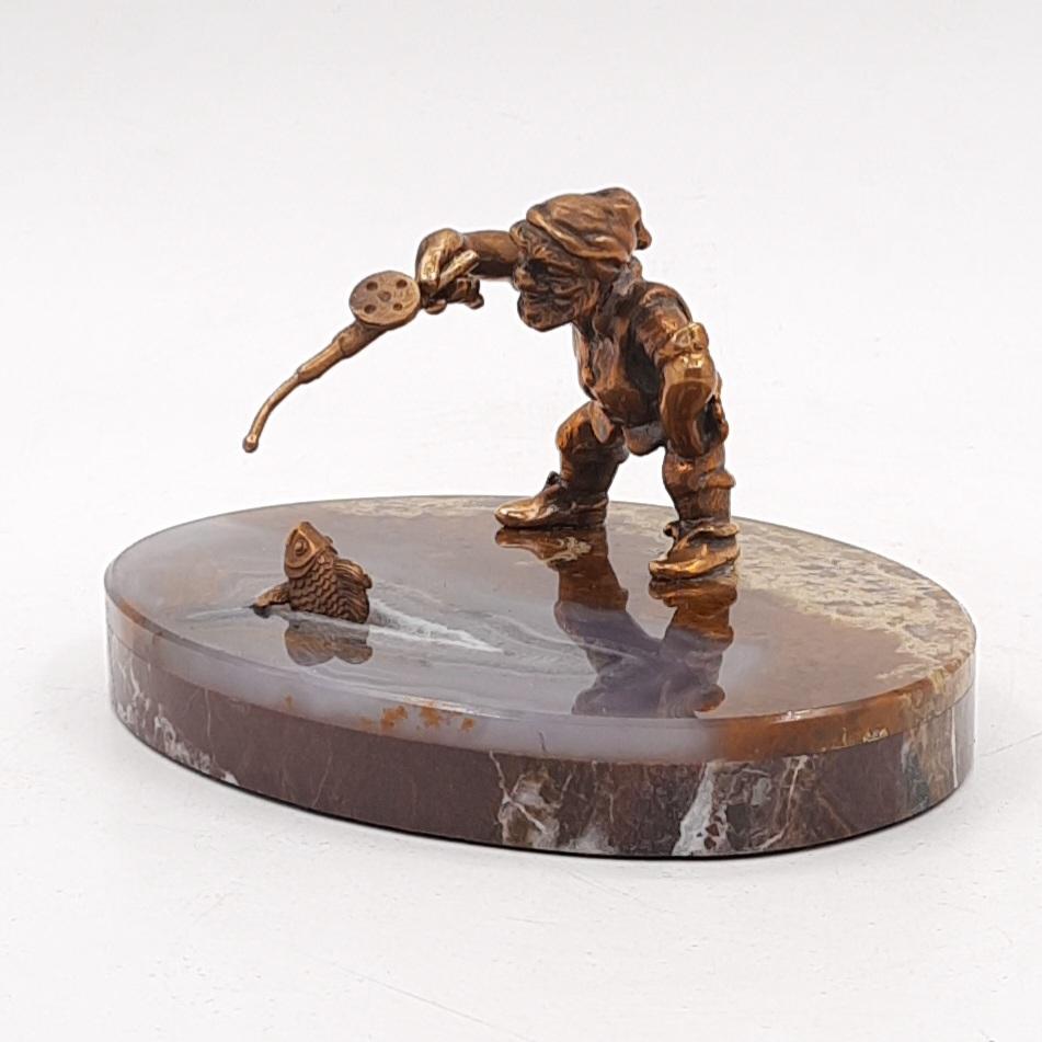 Композиция "Гном-рыбак"