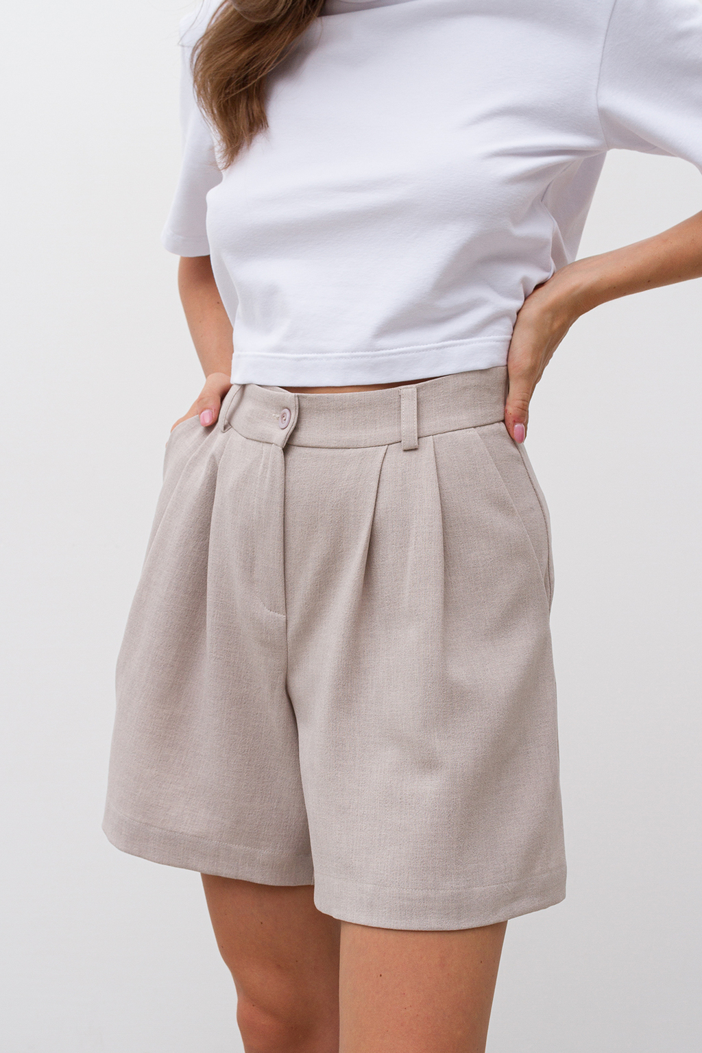 Шорты из льна и вискозы