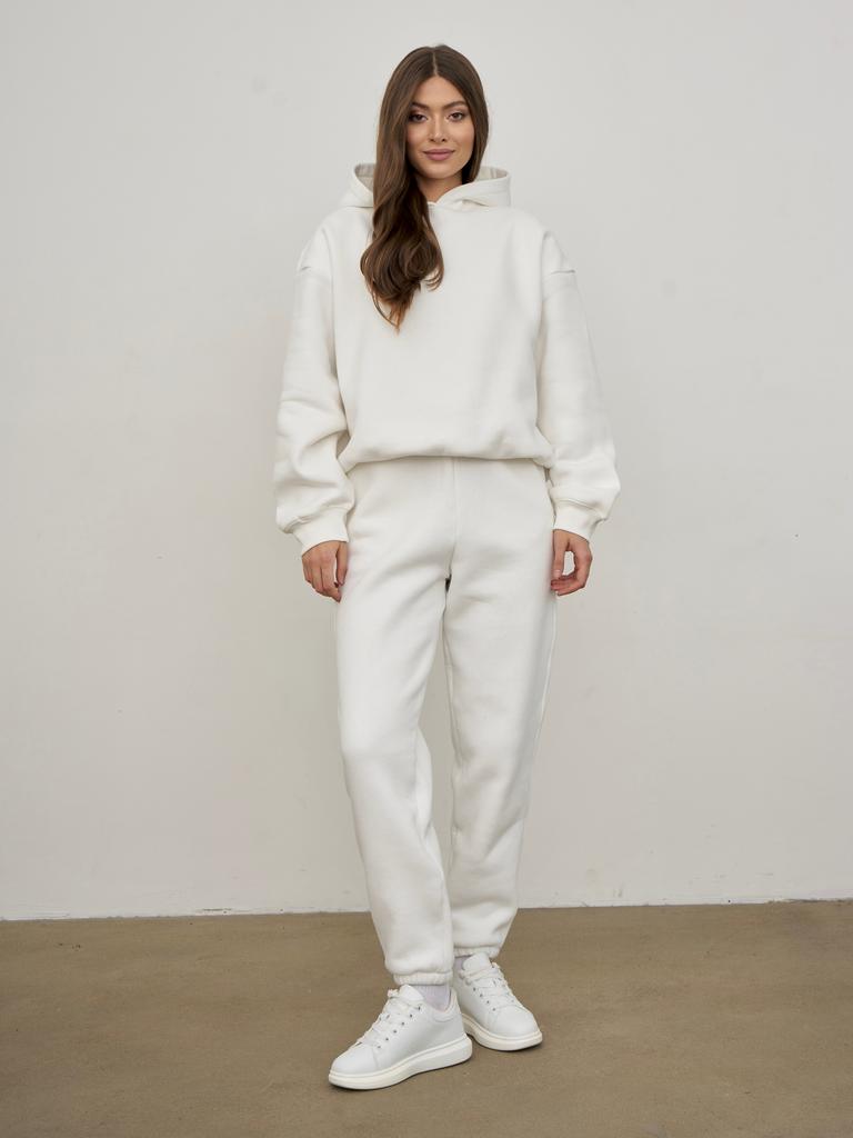 Джоггеры утепленные Молочные