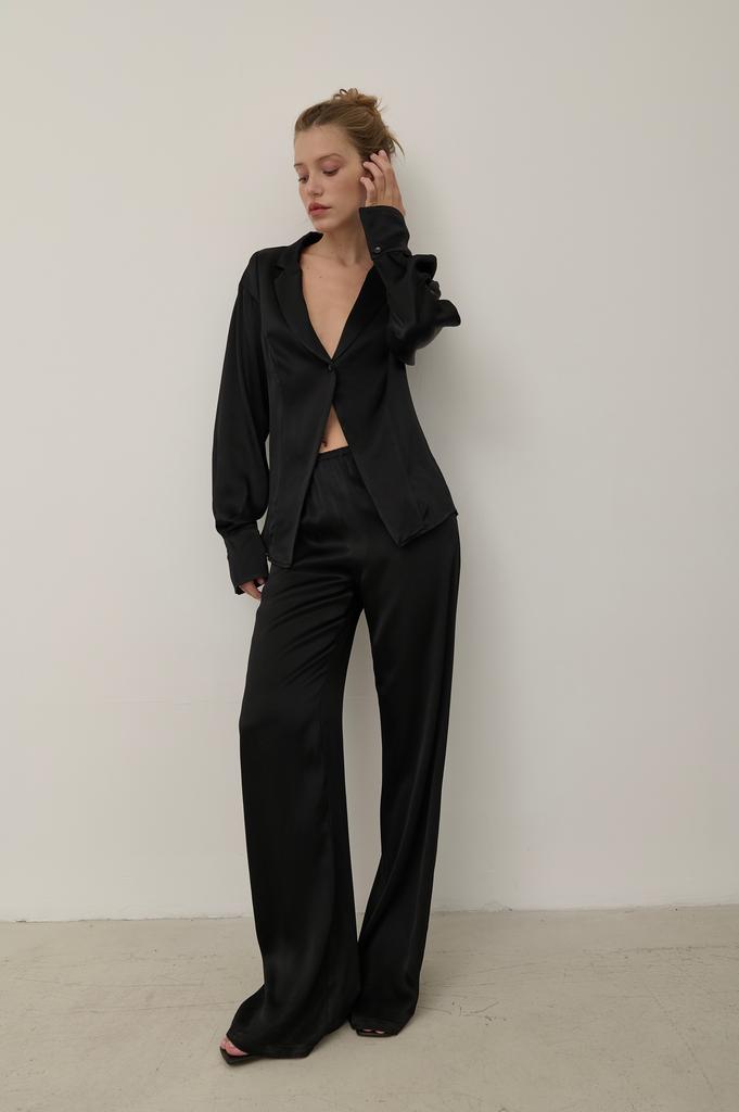 Брюки из вискозы черные