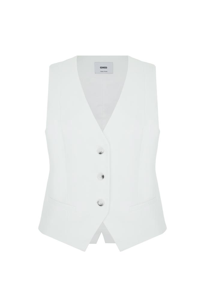 Жилет из хлопка белый