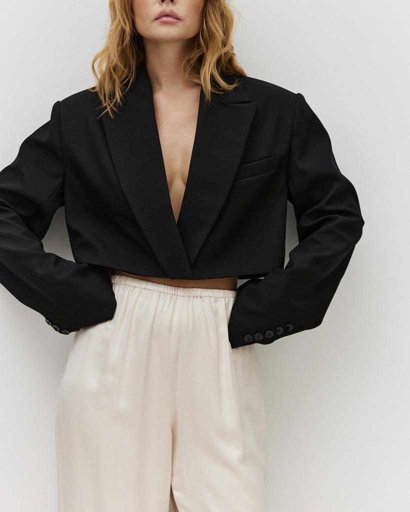 Жакет укороченный Черный