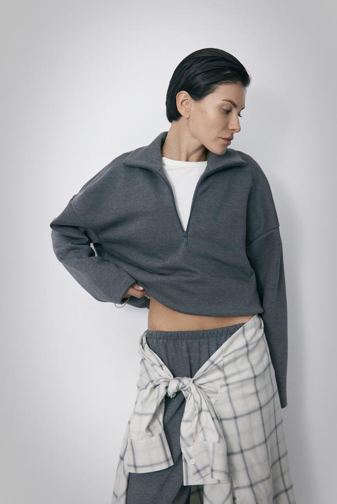 Анорак из трикотажа с шерстью