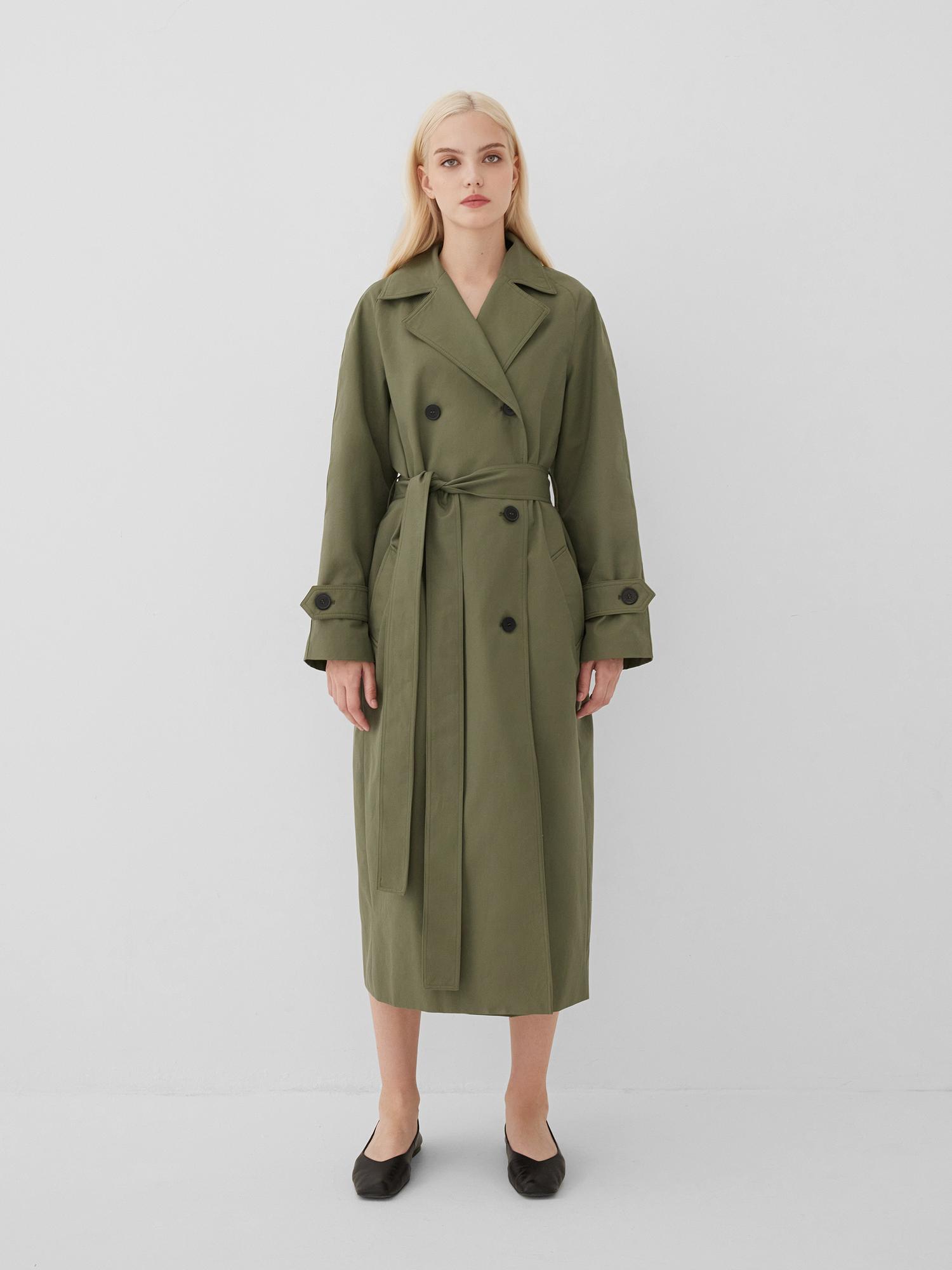 OVERSIZED RAGLAN SLEEVE TRENCH COAT