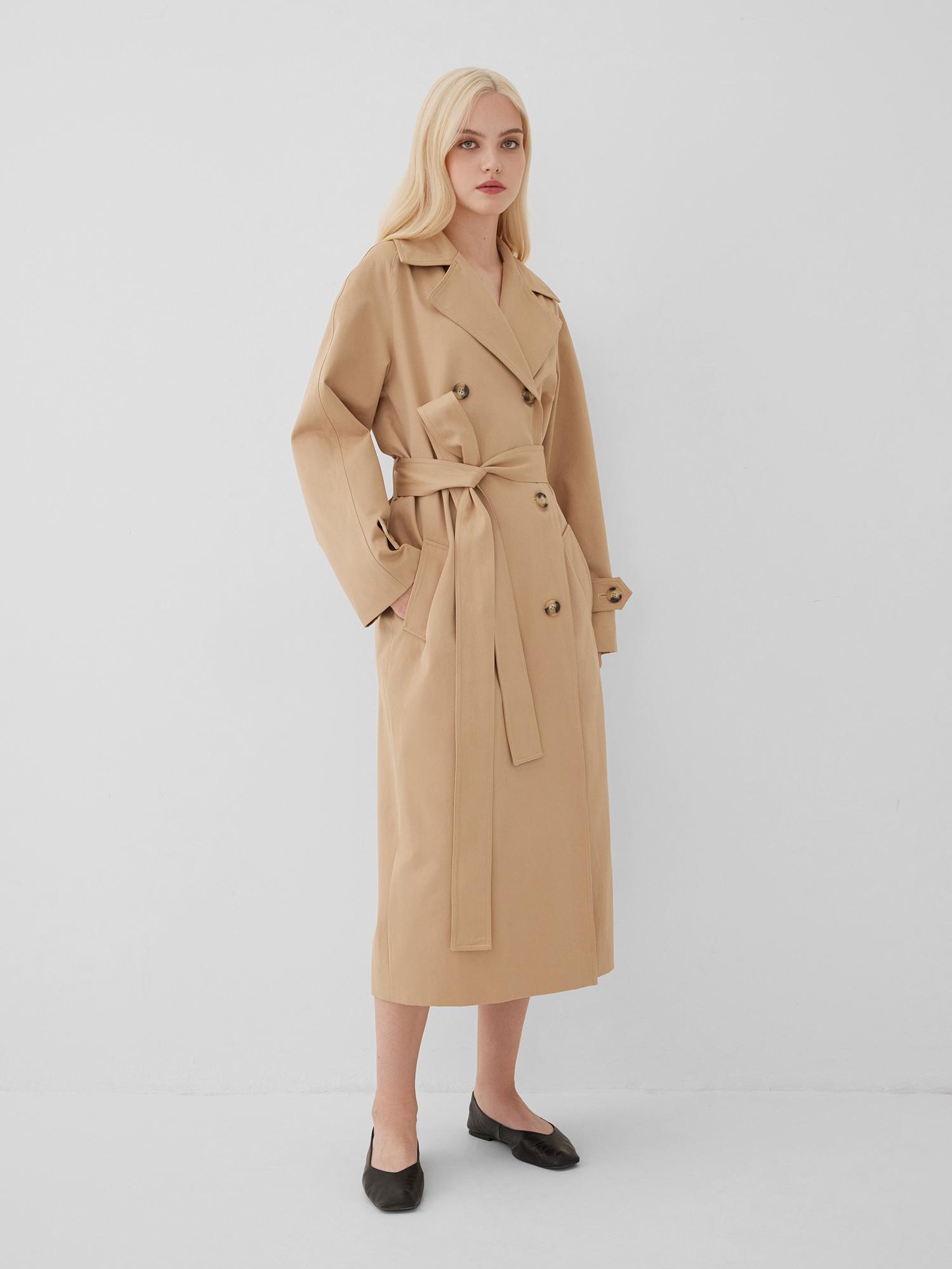 OVERSIZED RAGLAN SLEEVE TRENCH COAT