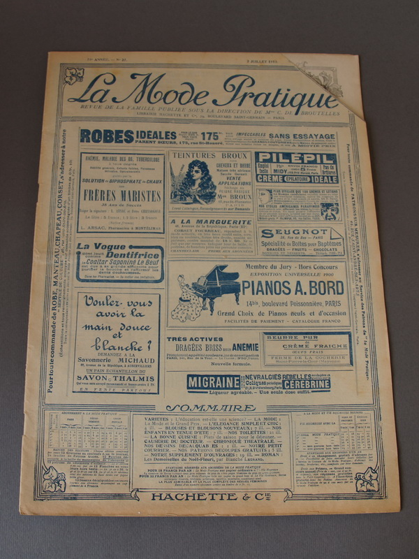 1910 год, июль, Модный журнал, Париж