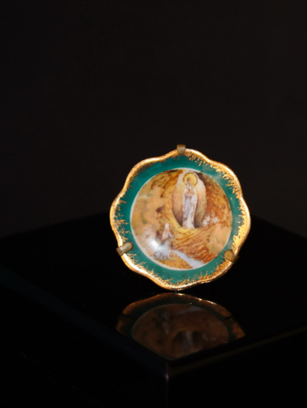 Миниатюрная тарелка, фарфор, Лимож, 4 см, 170615