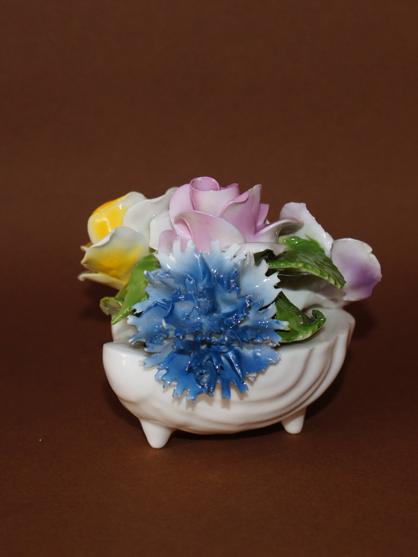 Ракушка с цветами, фарфор, Англия, Radnot, 7х8 см