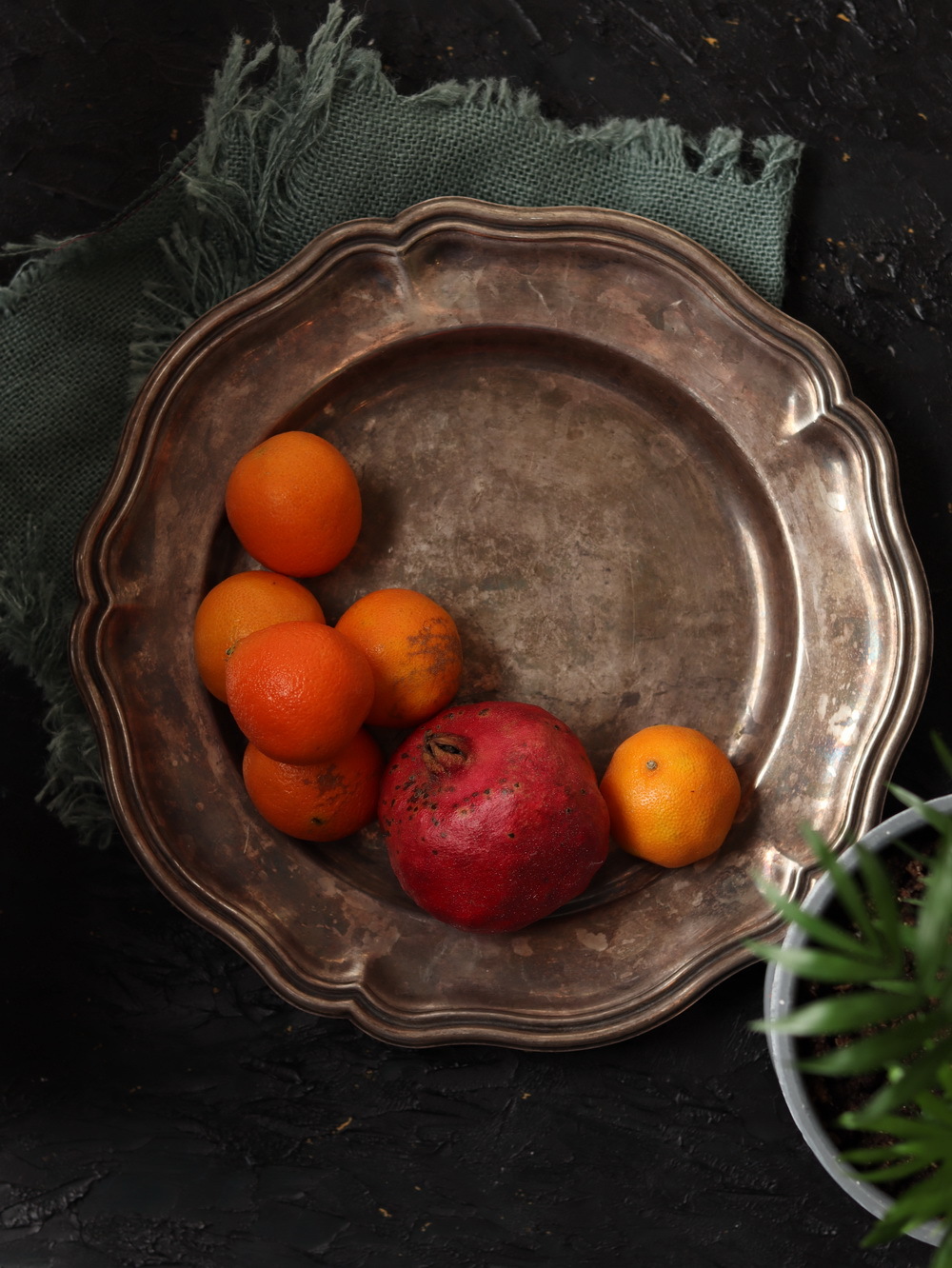 Мельхиоровый поднос 30 см