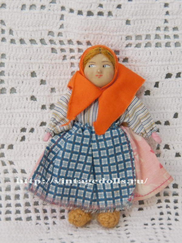 Старинная советская кукла, 1920 г (арт.400269)