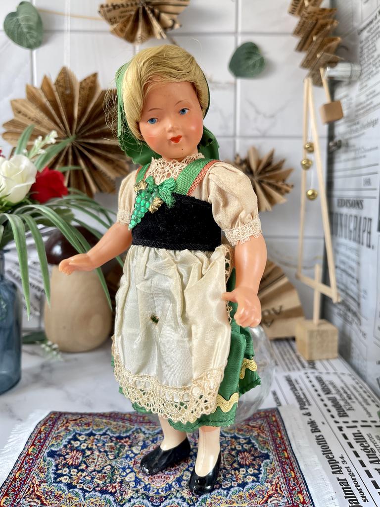 Немецкая старинная кукла, 20 см
