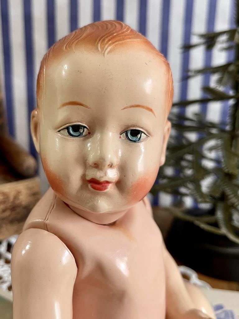 Старинный французский пупс Petitcolllin