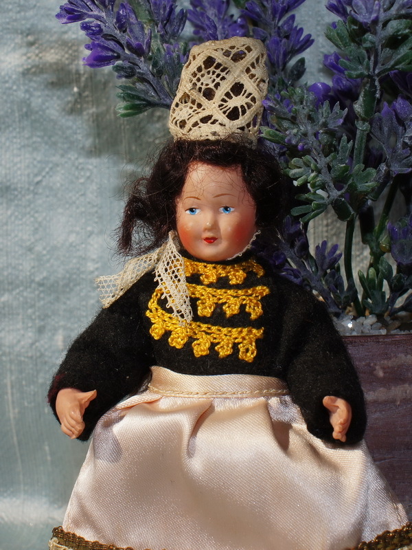 Старинная кукла Petitcollin, целлулоид, 13 см (1400703)