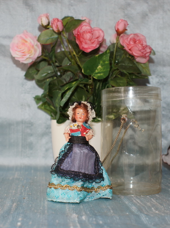 Старинная мини куколка Petitcollin в упаковке, 7 см (арт.1400708)