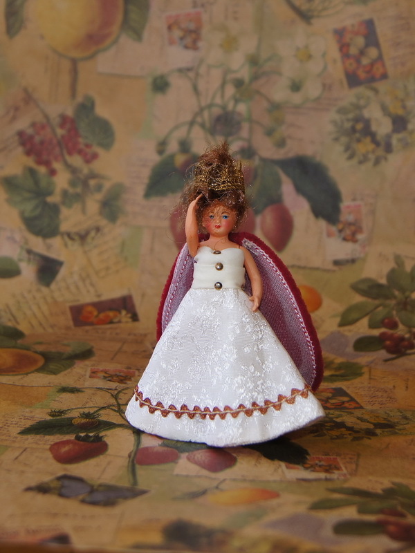 Старинная мини-куколка, Petitcollin, 8 см (арт1400751)