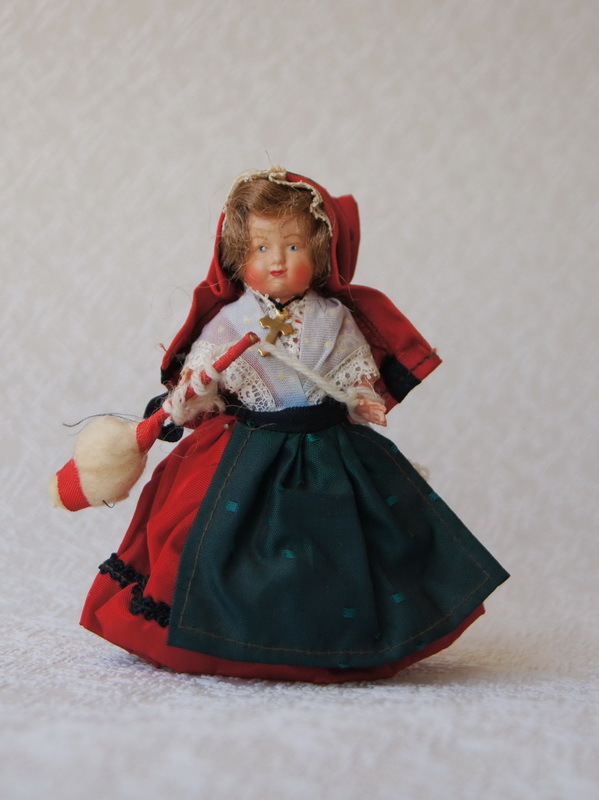 Французская старинная кукла Petitcollin, 9 см (арт.1400805)