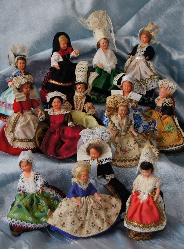 Старинные мини куклы Petitcollin, коллекция 14 штук (арт.1400815)