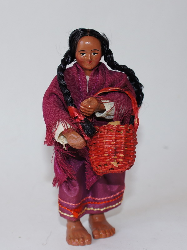 Перуанская кукла с корзинкой, 11 см (700712)