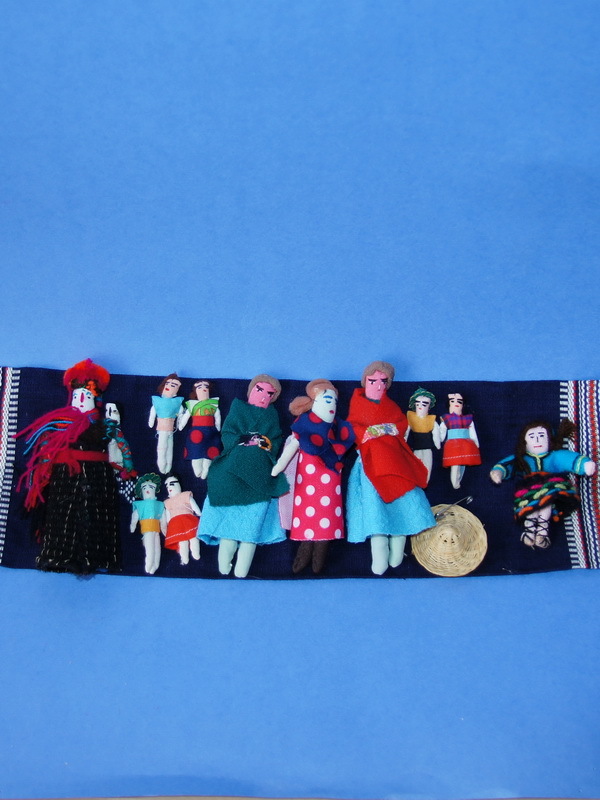 Набор-коллекция гватемальских оригинальных кукол, 12 шт (700568)