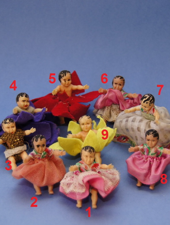Французские старинные микро пупсы 4,5 см (900891)