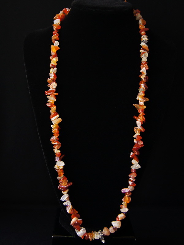 Бусы из сердолика, 90 см