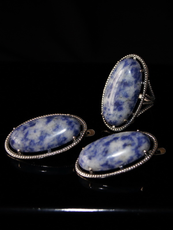 Комплект с лазуритом, р.19