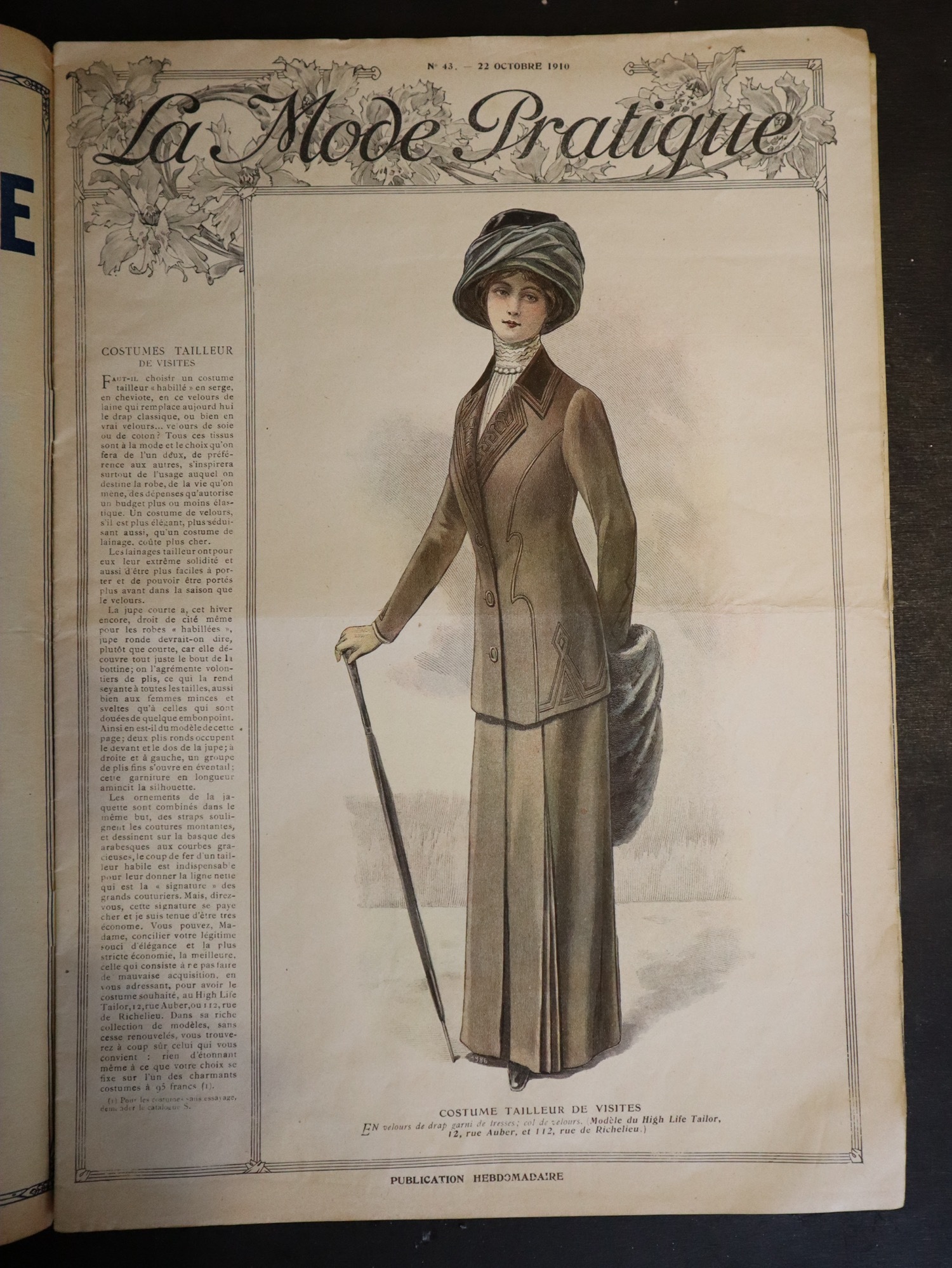 1910 г., 22 октября, Модный журнал, Париж