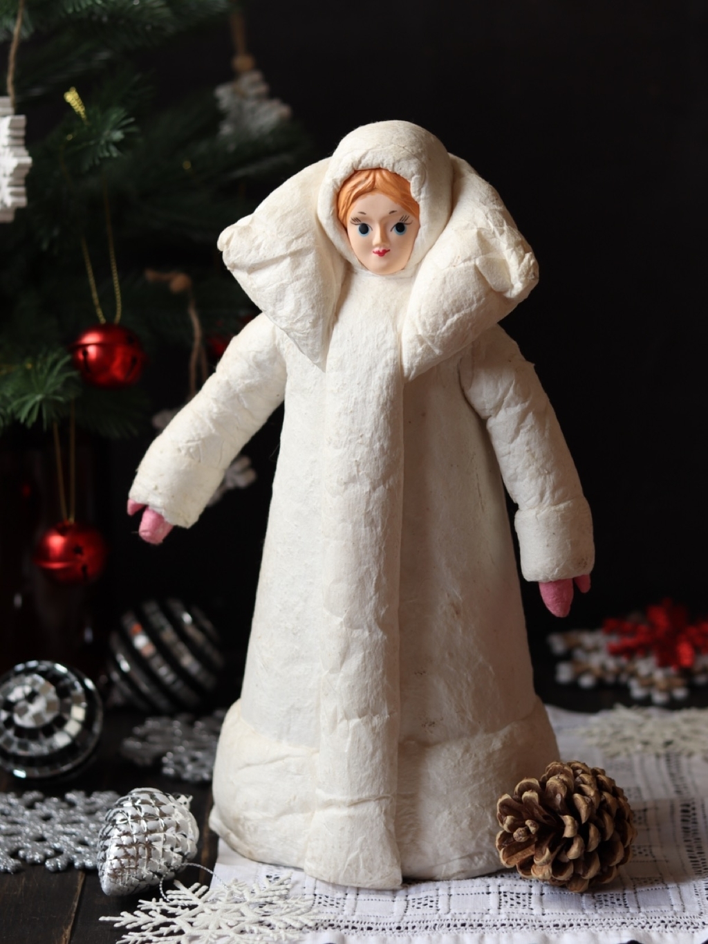 Советский ватный Дед Мороз и Снегурочка