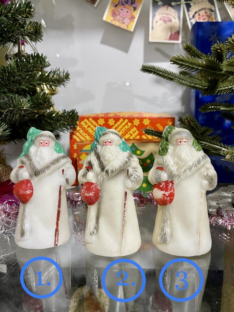 Елочные игрушки СССР Малютка; мини Дед Мороз