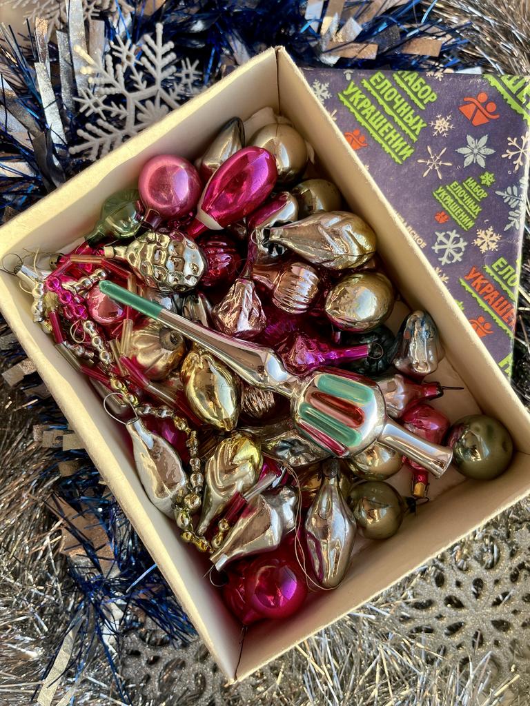 Большой набор елочных украшений, 1984 г., Ленинград