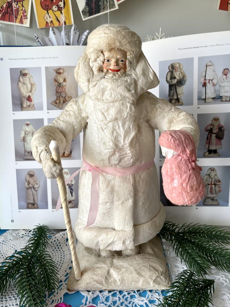1966 г. Дед Мороз ватный подставочный/на ногах, с этикеткой