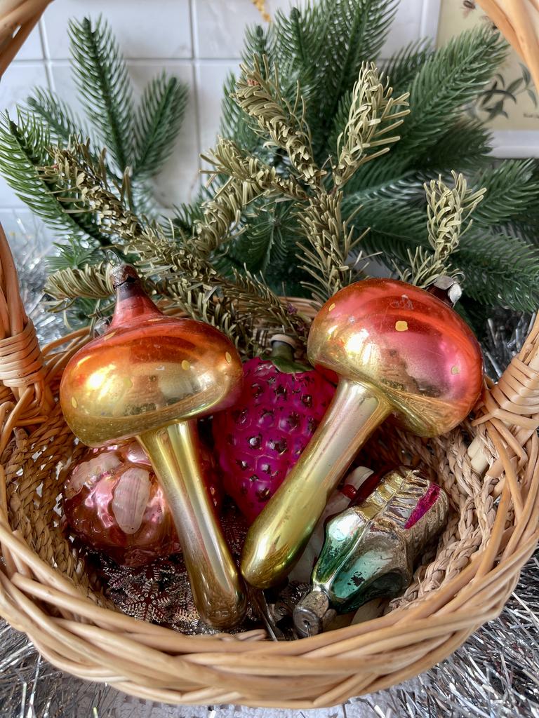 Елочные игрушки СССР советские елочные стеклянные игрушки