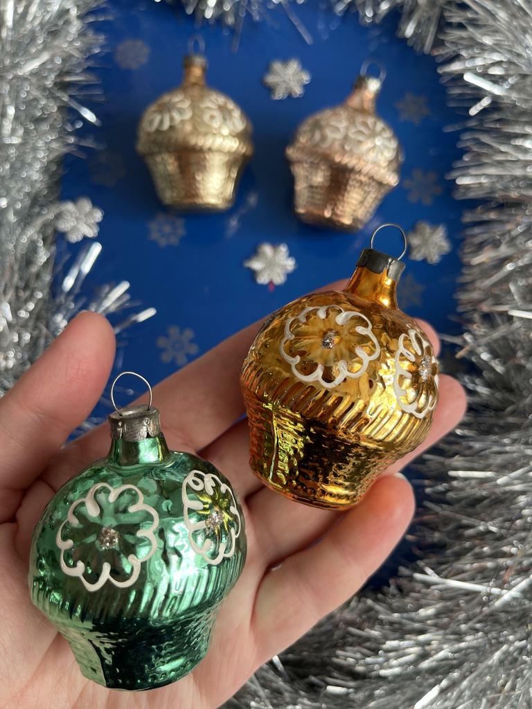 Елочные игрушки СССР советские елочные стеклянные игрушки