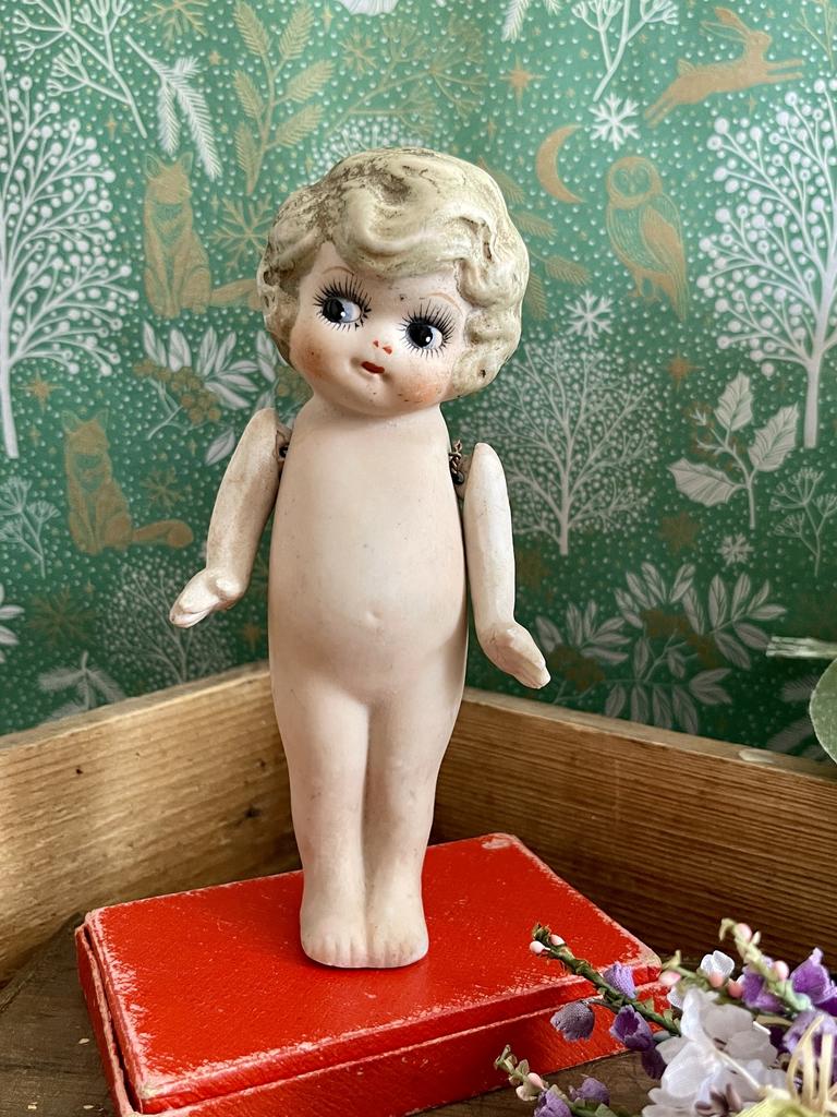 Старинная фарфоровая кукла, Япония, 16 см