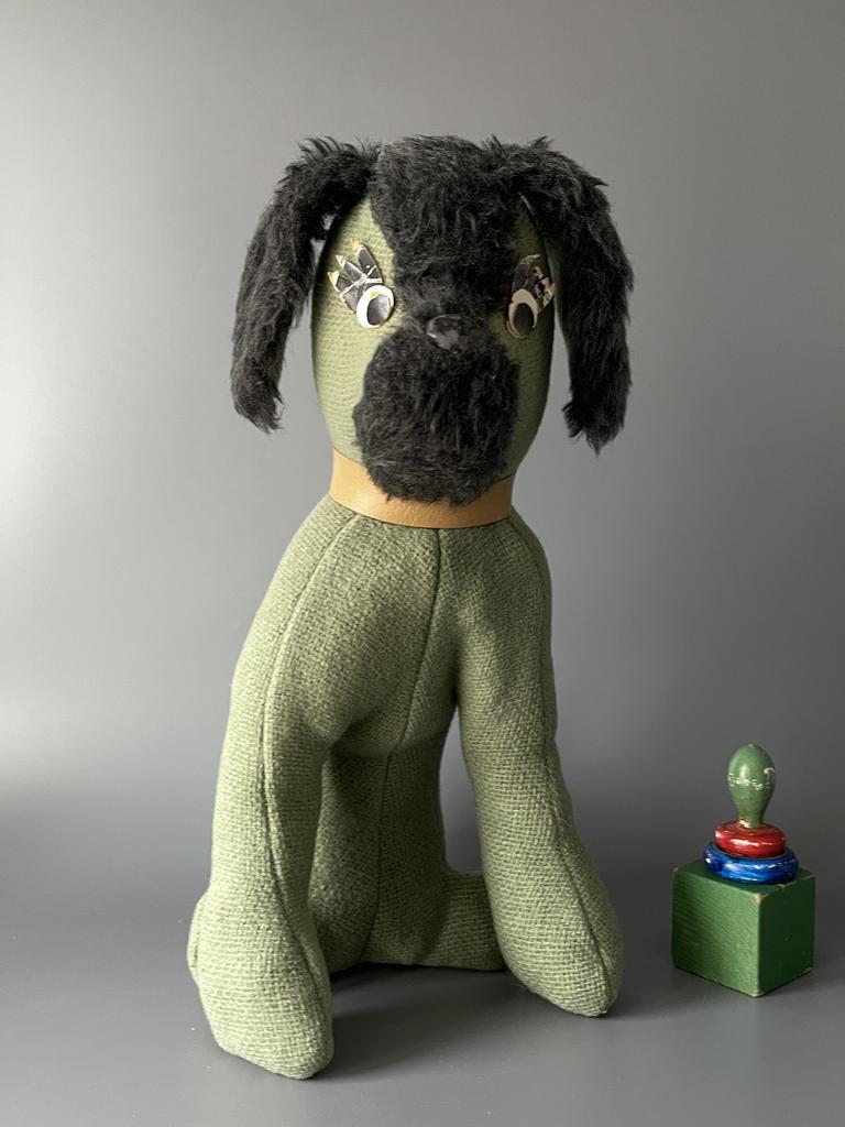 Винтажная текстильная собачка, 1960-70-е