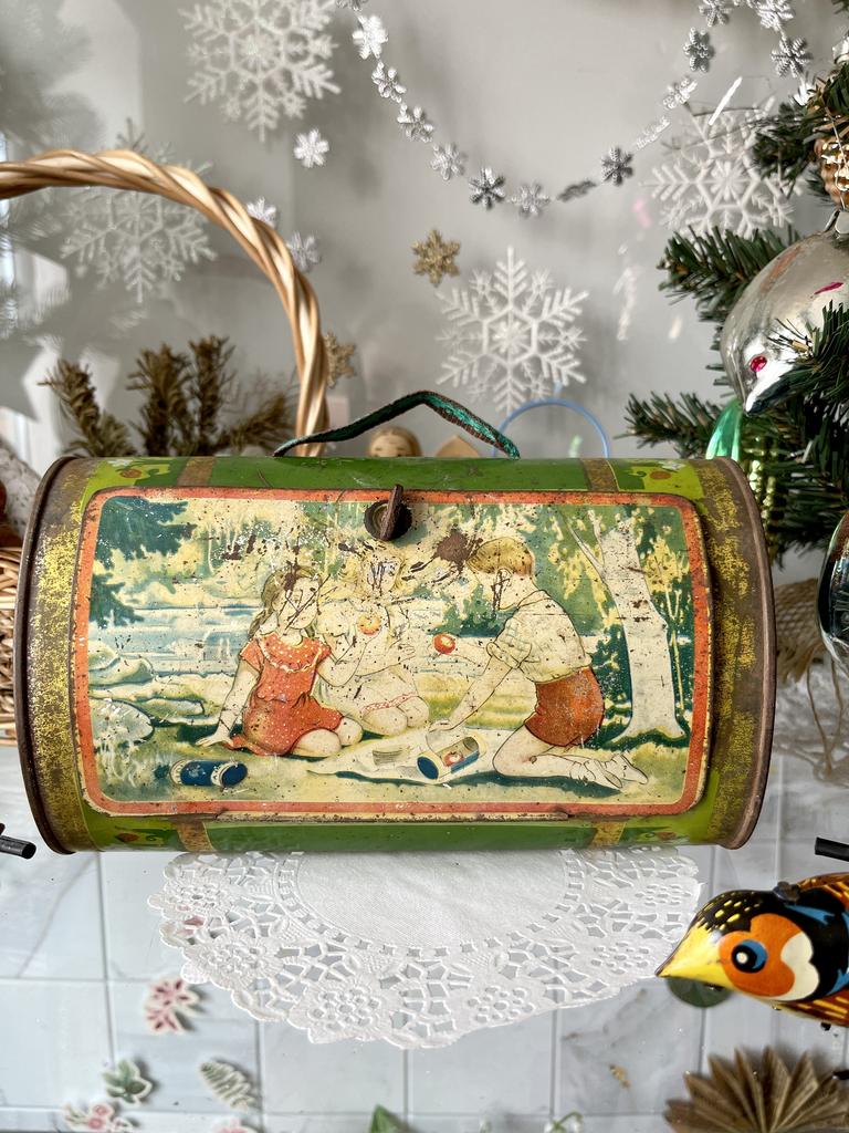 Сумочка сундучок баул жесть