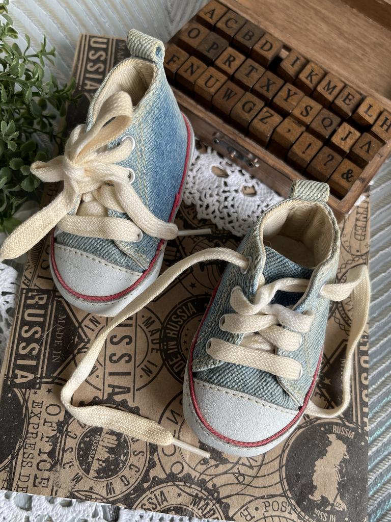 Винтажные джинсовые ботиночки