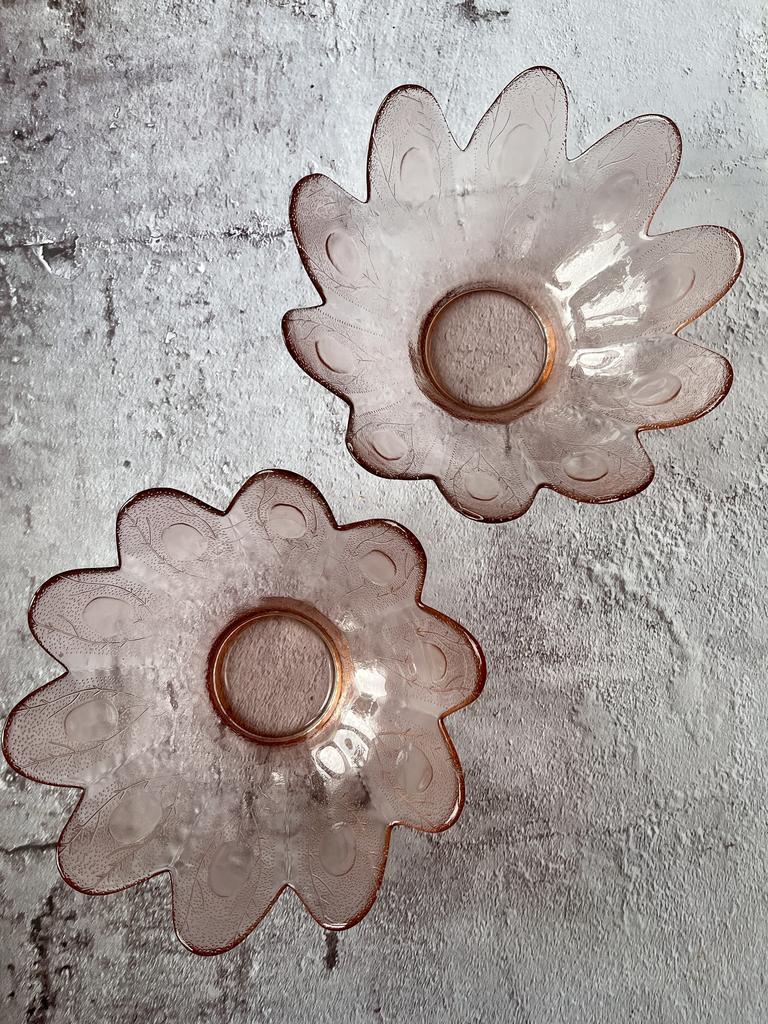 Советские вазы из карамельного стекла