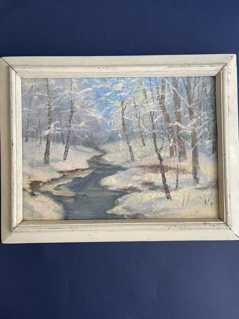 «Зимний пейзаж» Картина маслом на холсте