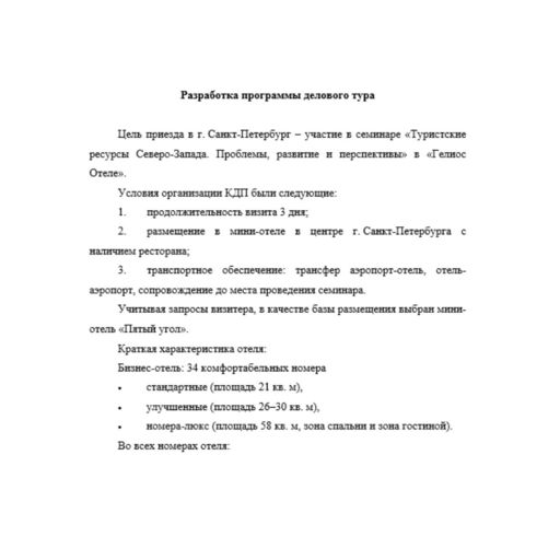 Организация делового туризма