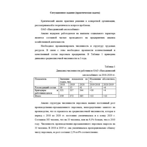 Управление социальным развитием персонала 3 вариант
