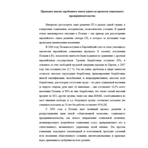 Социальное предпринимательство 2 вариант