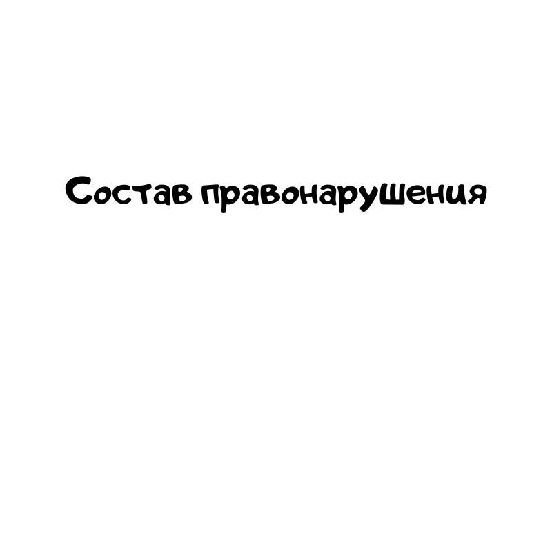 Состав правонарушения