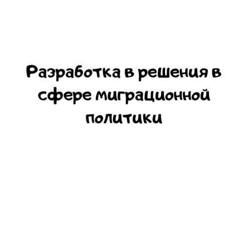 Разработка в решения в сфере миграционной политики