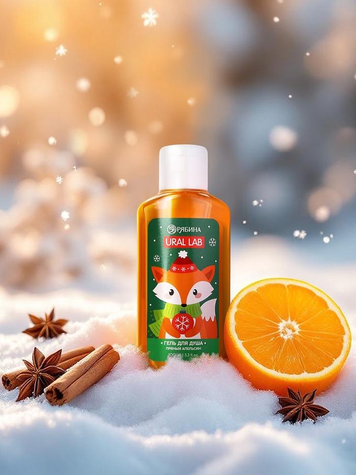 ГЕЛЬ ДЛЯ ДУША НОВОГОДНИЙ "ПРЯНЫЙ АПЕЛЬСИН" 100 МЛ