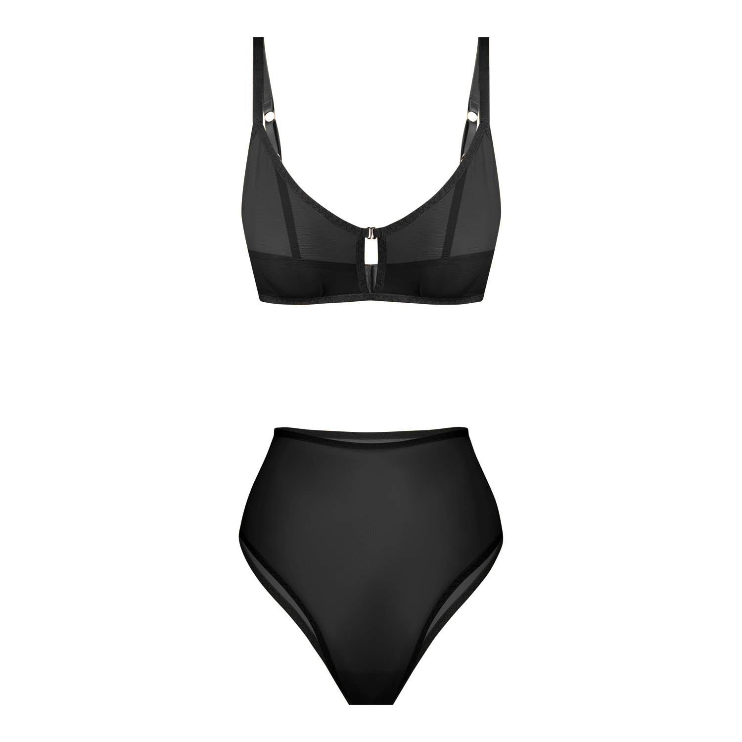 черный комплект majo из сетки