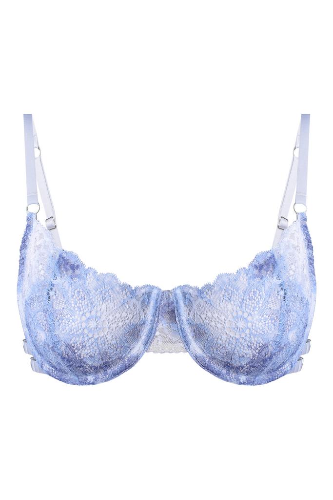 голубой кружевной бра polar