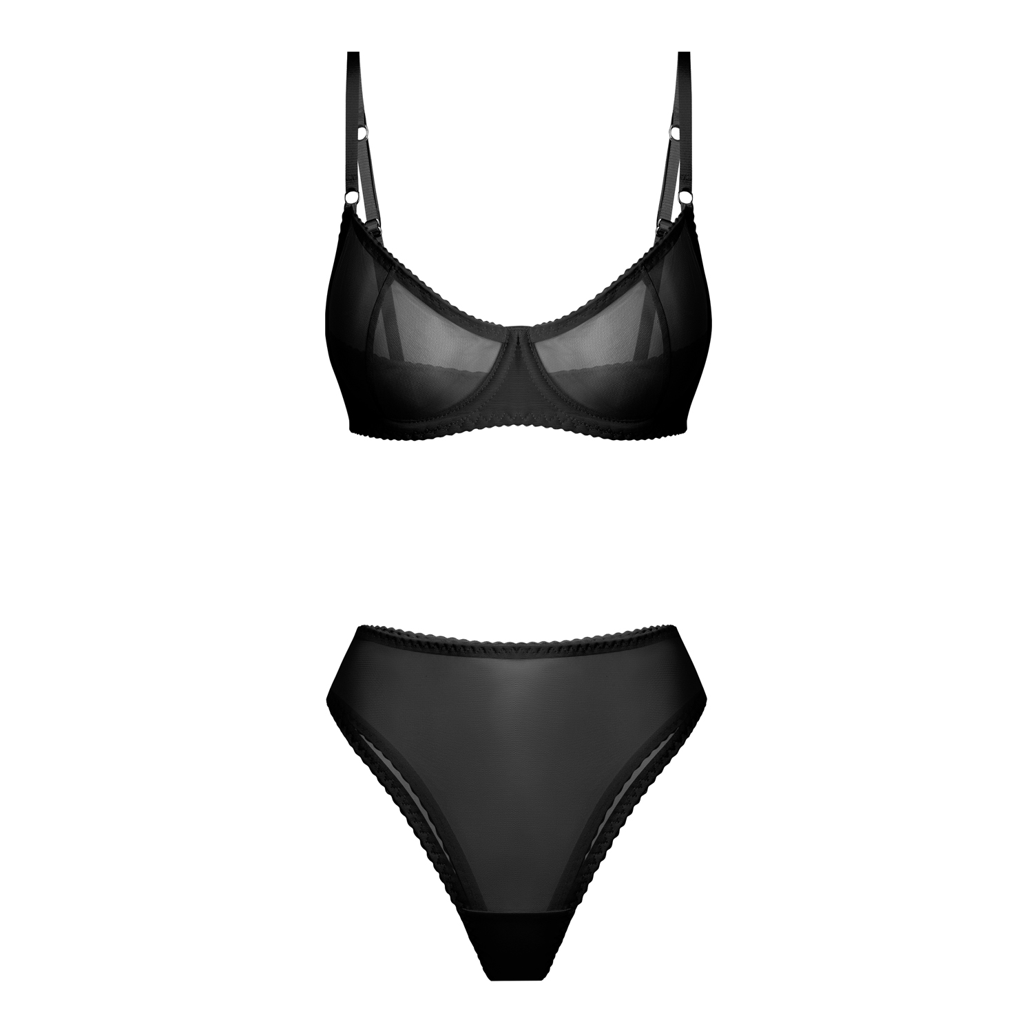 черный комплект omut из сетки