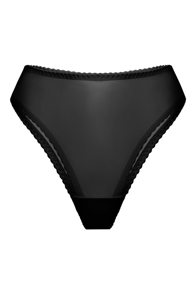 черные трусы бразильяна omut из сетки